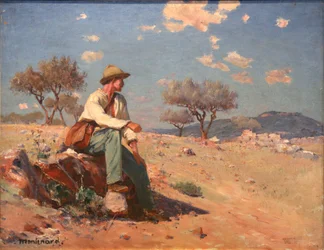 Campesino en la campiña de Bess